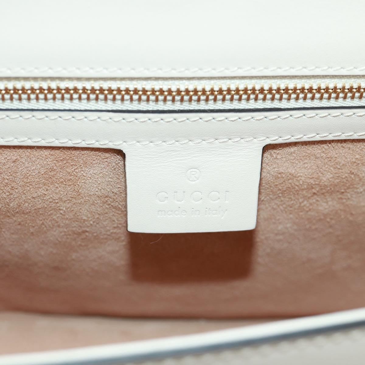 Gucci Gucci Sylvie Shoulder Bag Embroidered Leather Small Wit