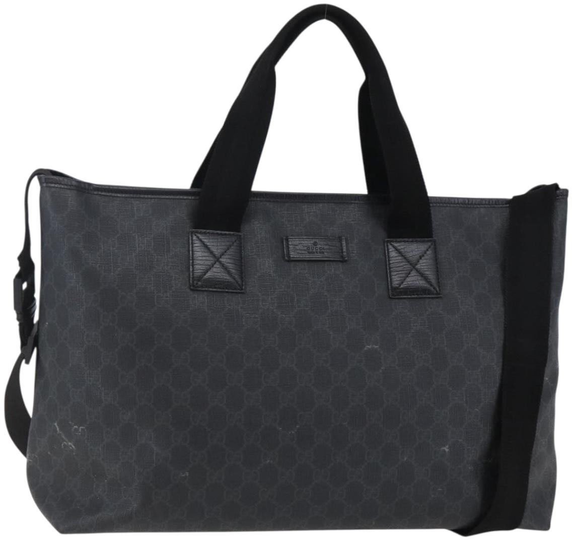 Gucci Gucci Convertible Zip Tote GG Canvas Large Zwart