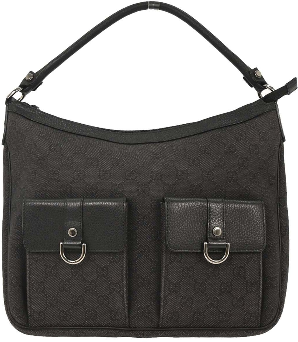 Gucci Gucci Abbey Pocket Hobo GG Canvas Medium Grijs