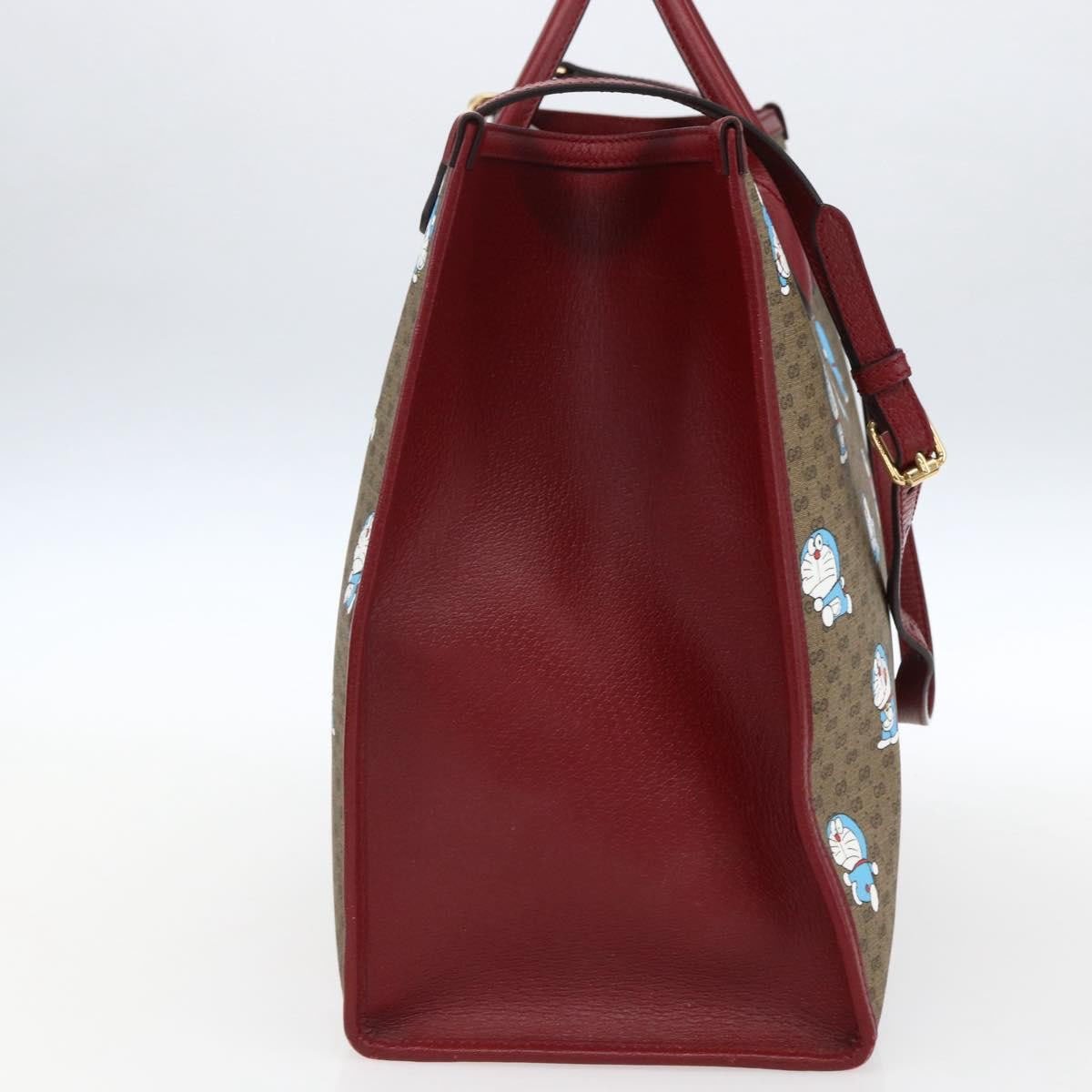 Gucci Gucci Doraemon Tote Printed Mini GG Coated Canvas Large Beige