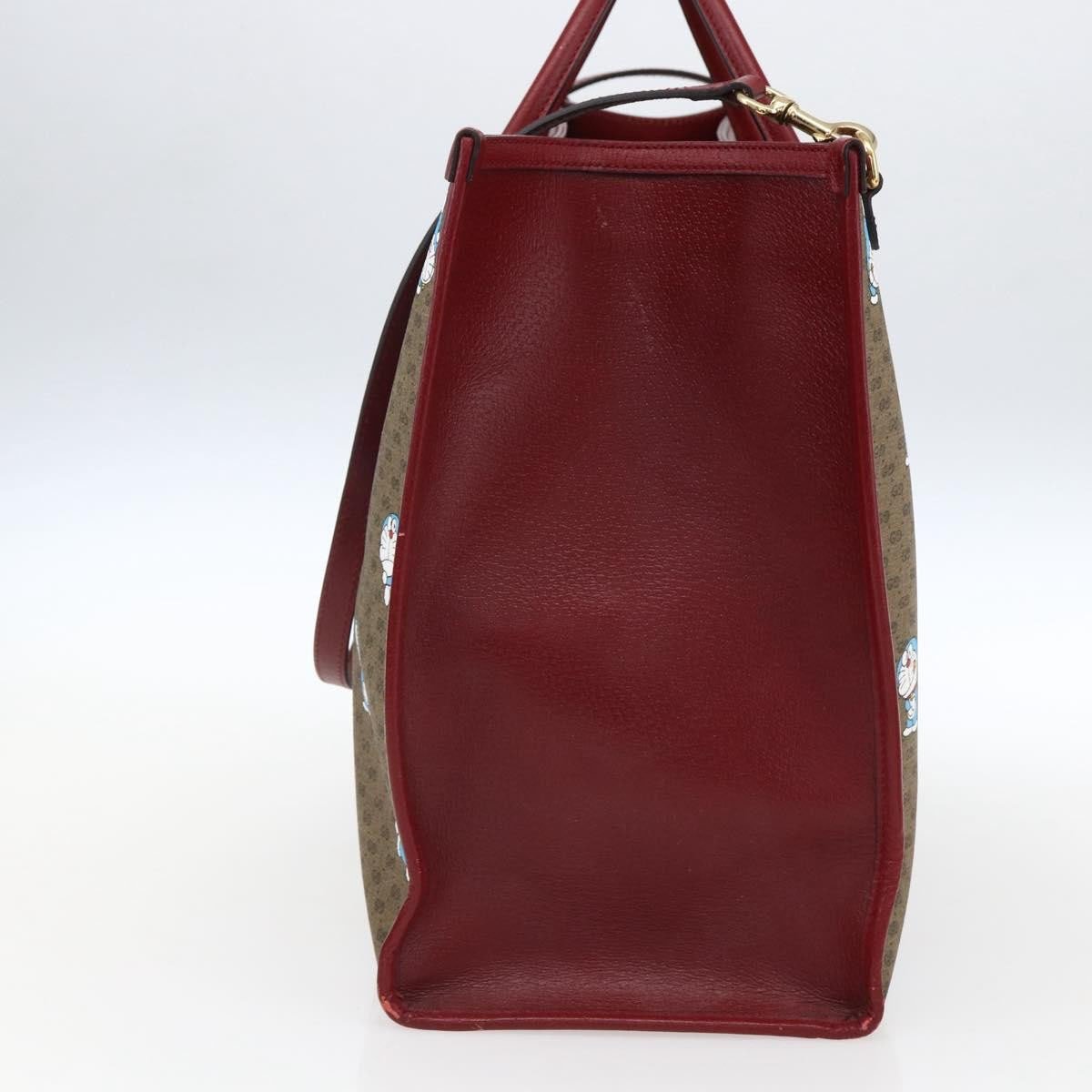 Gucci Gucci Doraemon Tote Printed Mini GG Coated Canvas Large Beige