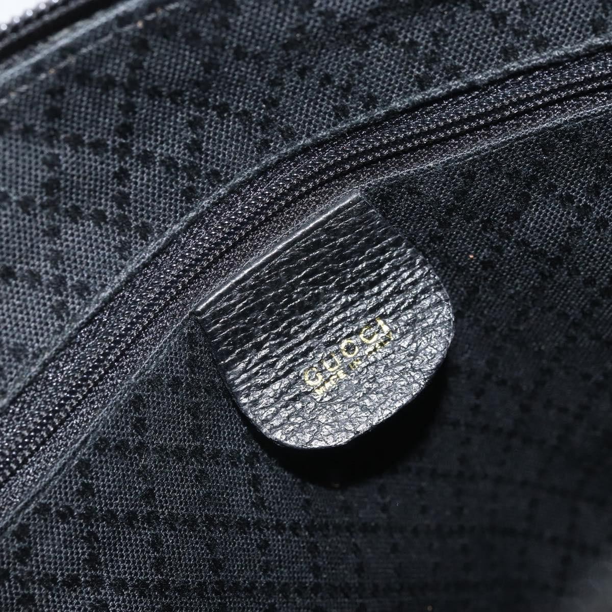 Gucci Gucci Vintage Bamboo Top Handle Bag Seude Zwart