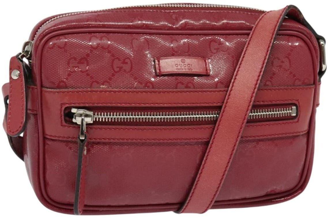 Gucci Gucci Zip Messenger Bag (Outlet) Canvas Rood