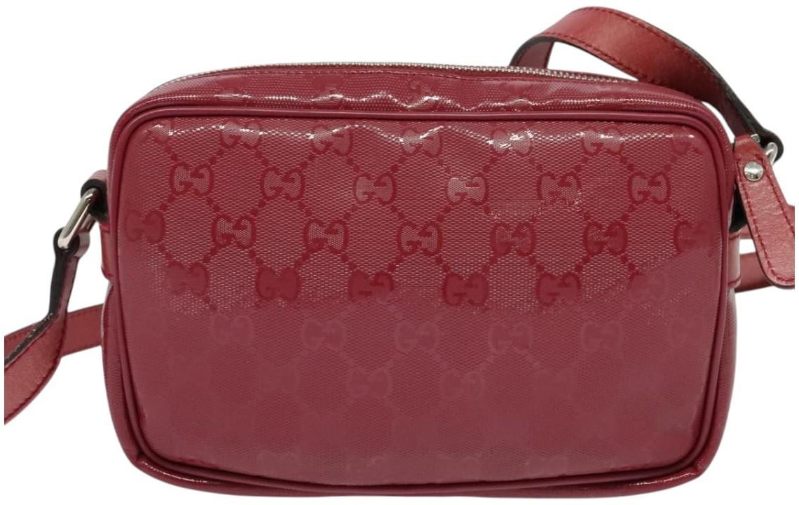 Gucci Gucci Zip Messenger Bag (Outlet) Canvas Rood