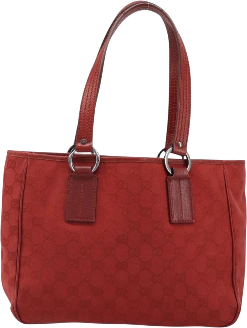 Gucci Vintage Open Tote GG Canvas Medium Rood