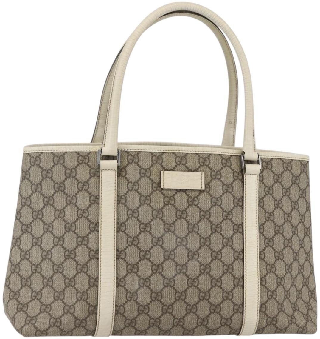 Gucci Gucci Joy Tote GG Coated Canvas with Leather Medium Bruin