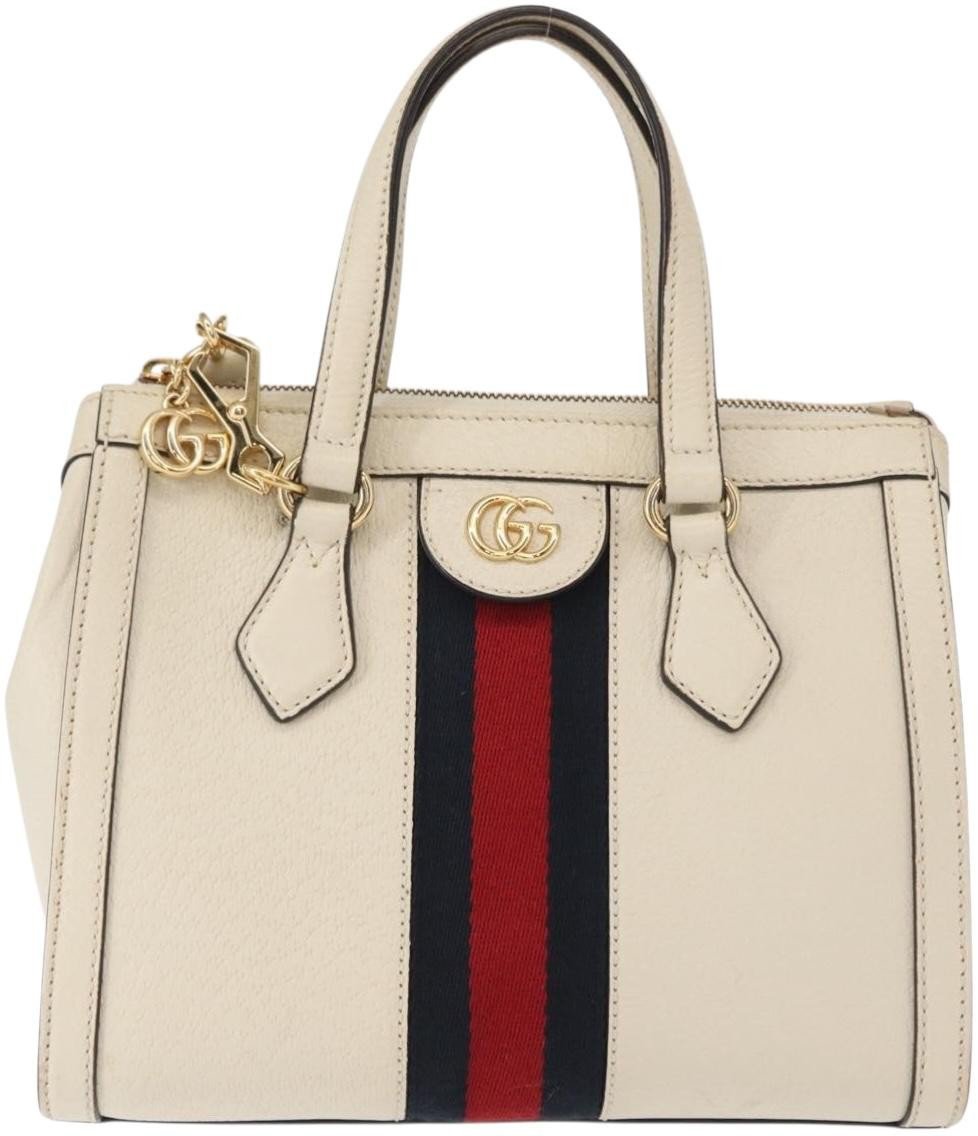 Gucci Gucci Ophidia Top Handle Tote Leather Small Wit