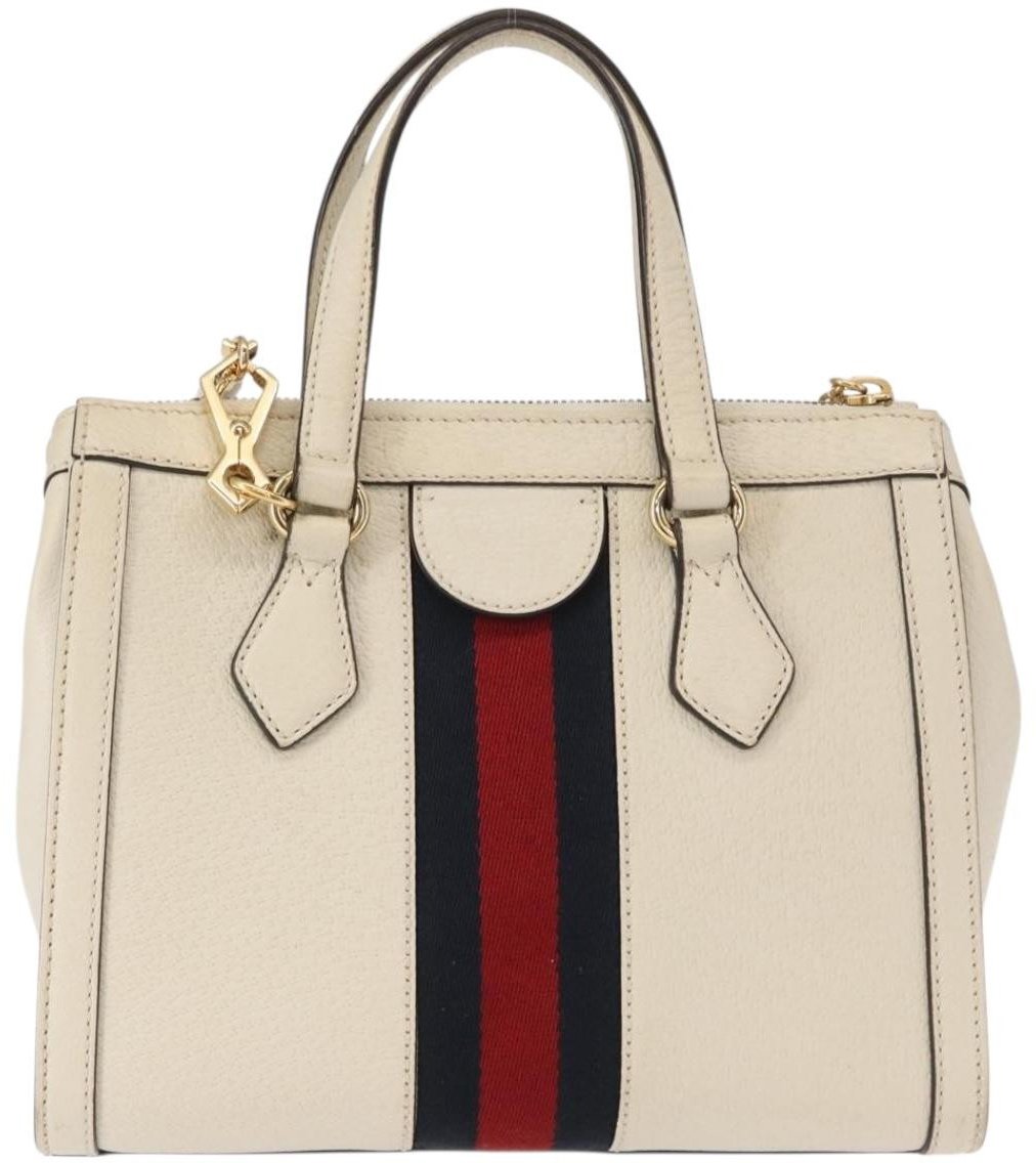 Gucci Gucci Ophidia Top Handle Tote Leather Small Wit