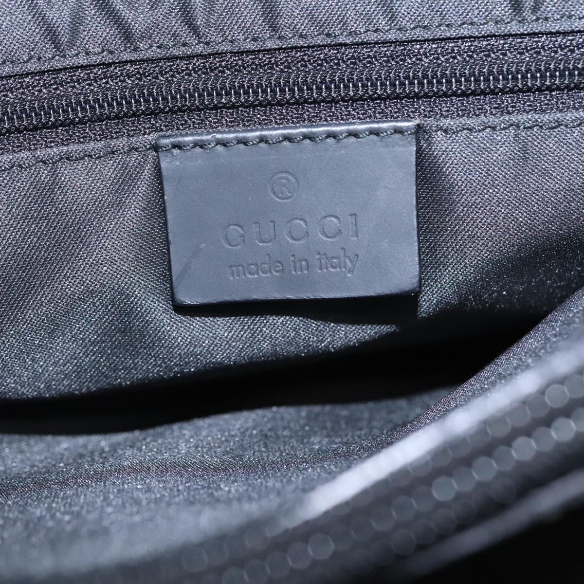 Gucci Gucci Vintage Bamboo Handle Tote GG Nylon Medium Zwart