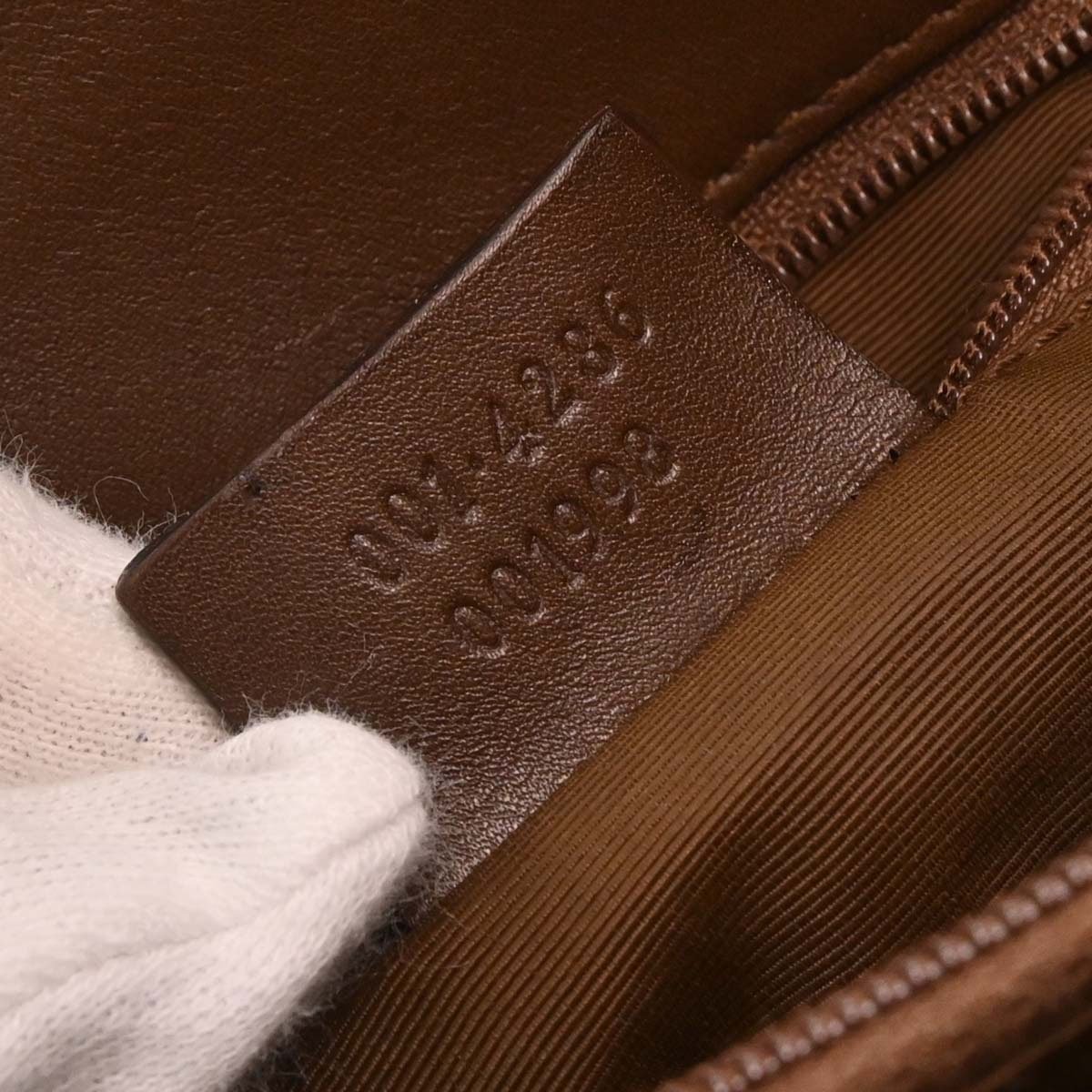 Gucci Gucci Vintage Bucket Bag Mini GG Coated Canvas Small Bruin