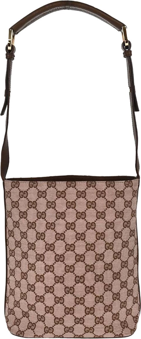 Gucci Gucci Vintage Bucket Bag Mini GG Coated Canvas Small Bruin