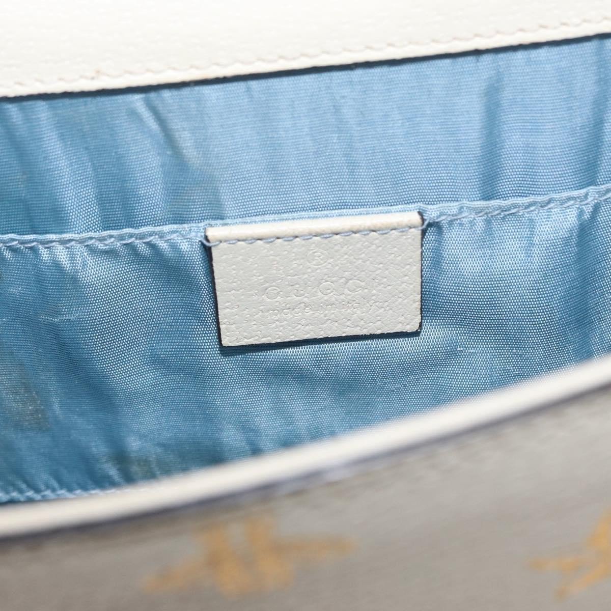 Gucci Gucci Sylvie Top Handle Bag Printed Leather Mini Beige