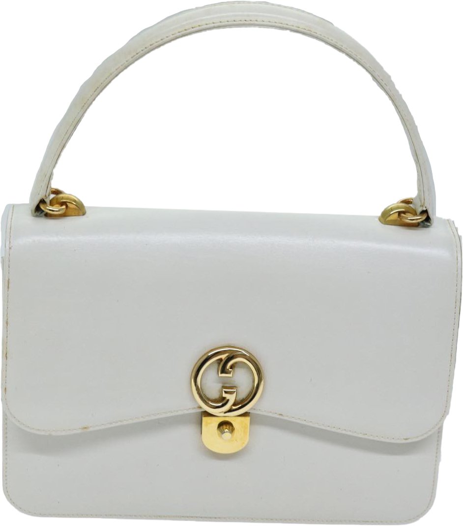 Gucci 1973 Flap Top Handle Leather Medium Wit