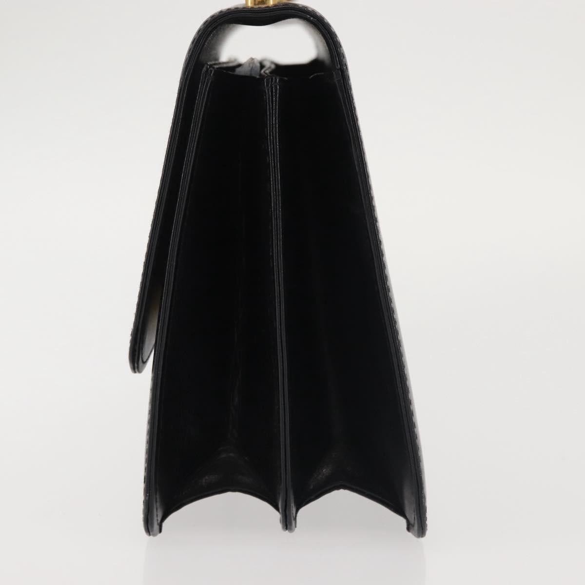 Gucci Gucci 1973 Flap Top Handle Bag Leather Medium Zwart