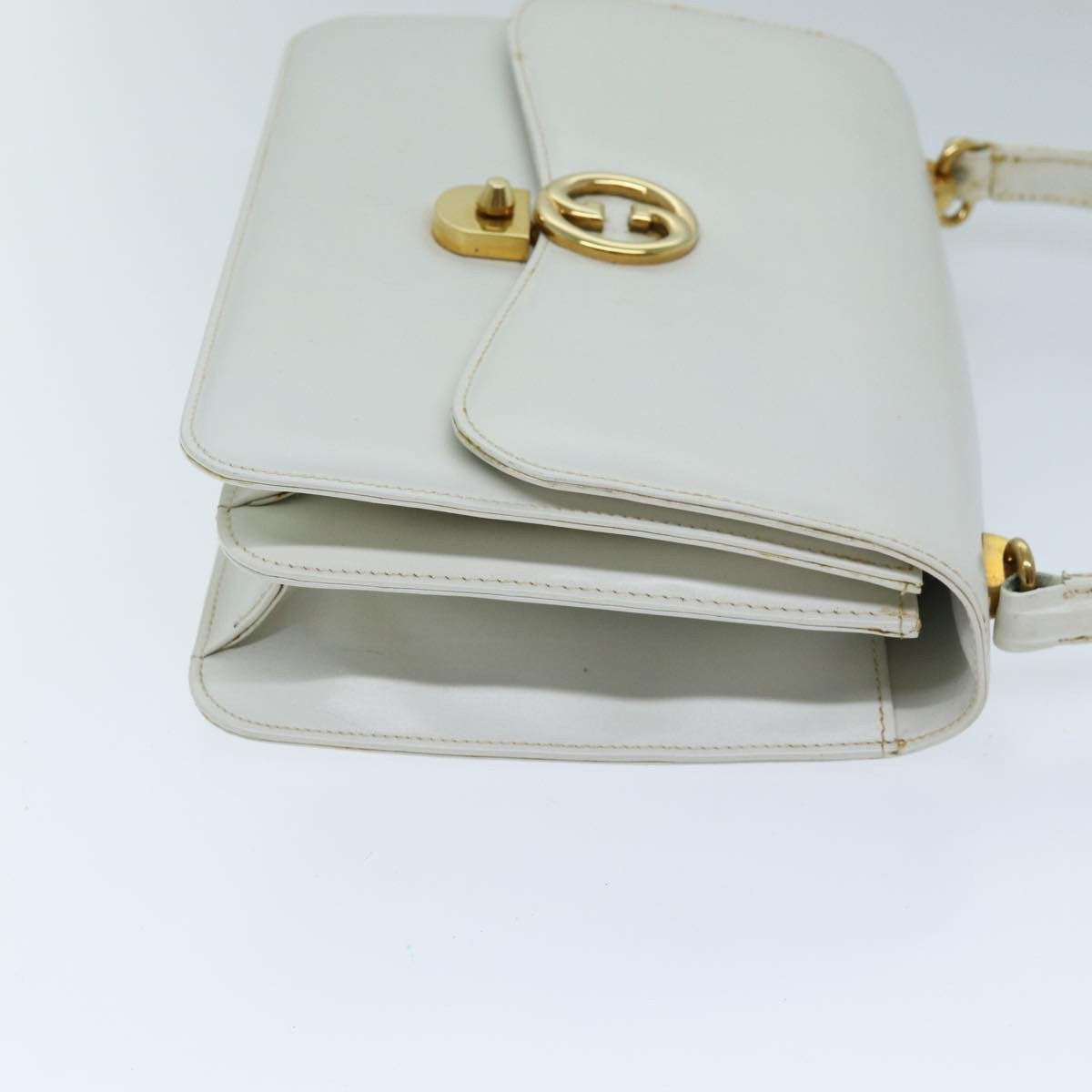 Gucci 1973 Flap Top Handle Leather Medium Wit