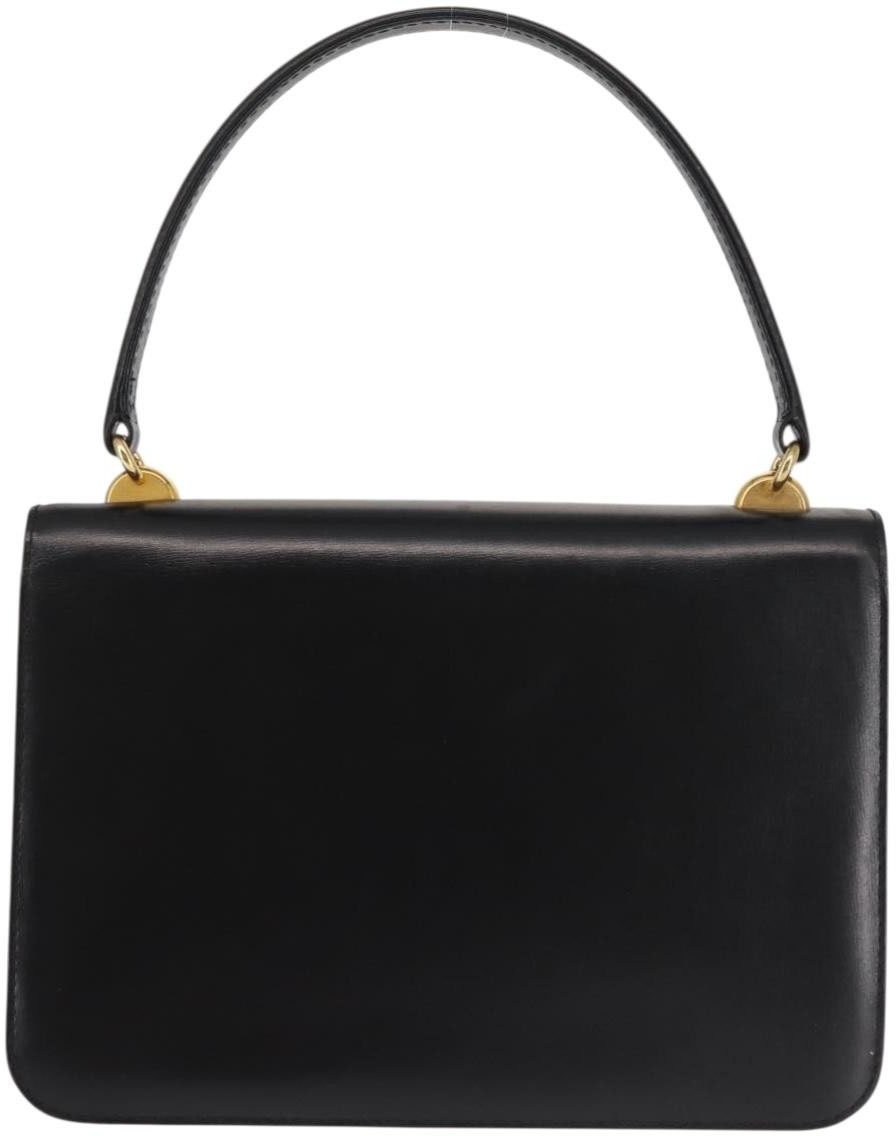 Gucci Gucci 1973 Flap Top Handle Bag Leather Medium Zwart