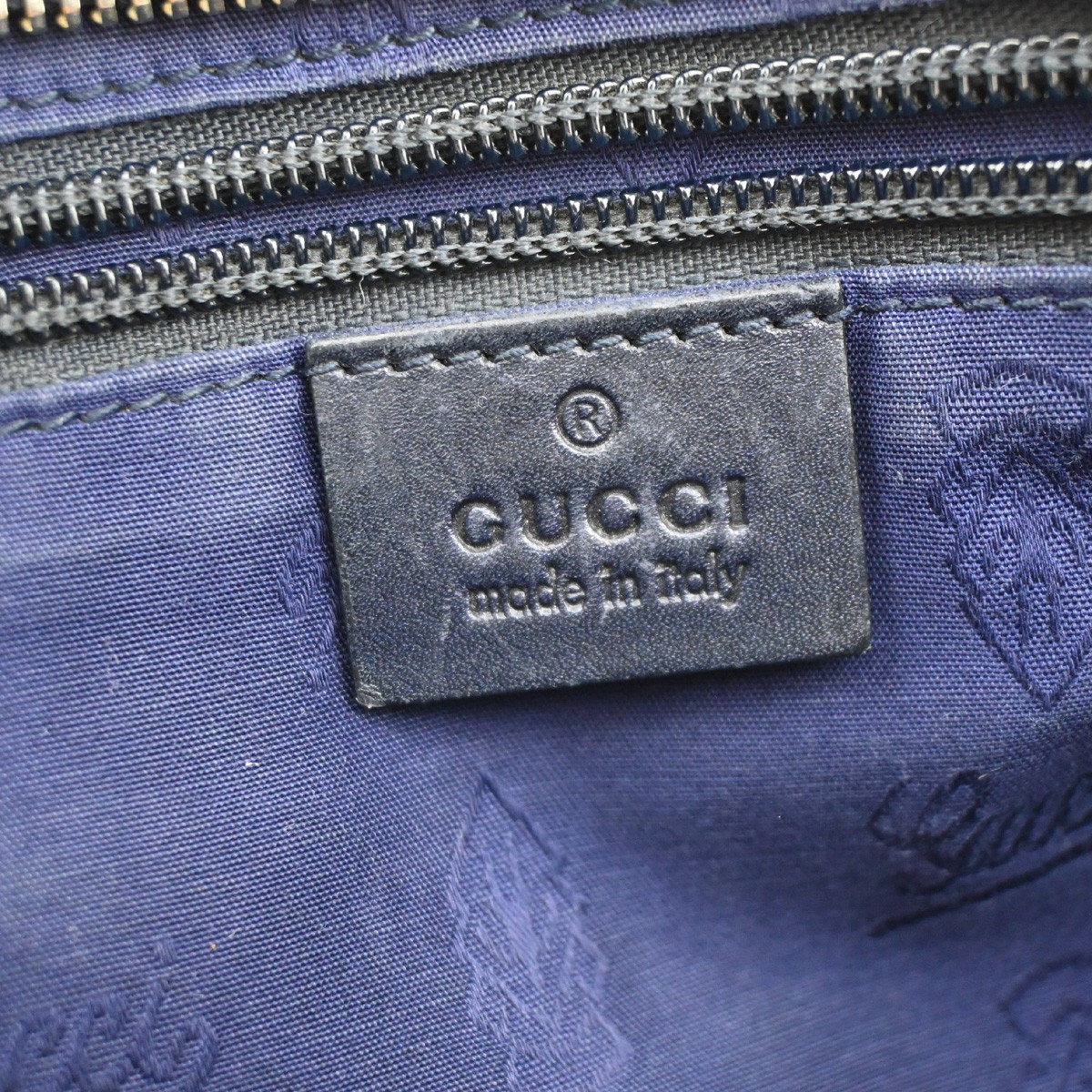 Gucci Gucci Zip Crossbody Bag GG Imprime Small Navy