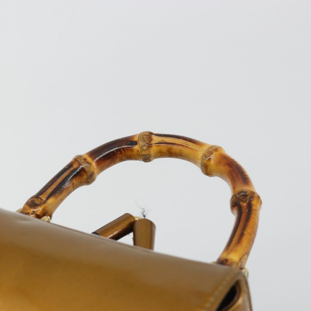 Gucci Vintage Bamboo Patent Mini Goud