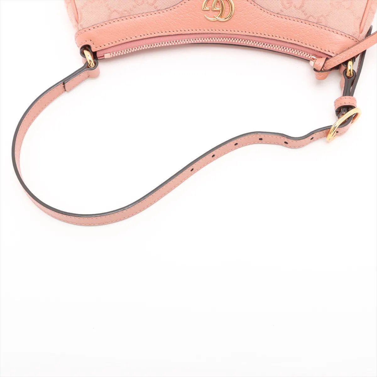 Gucci Gucci Micro GG Canvas Shoulder Bag Canvas Roze