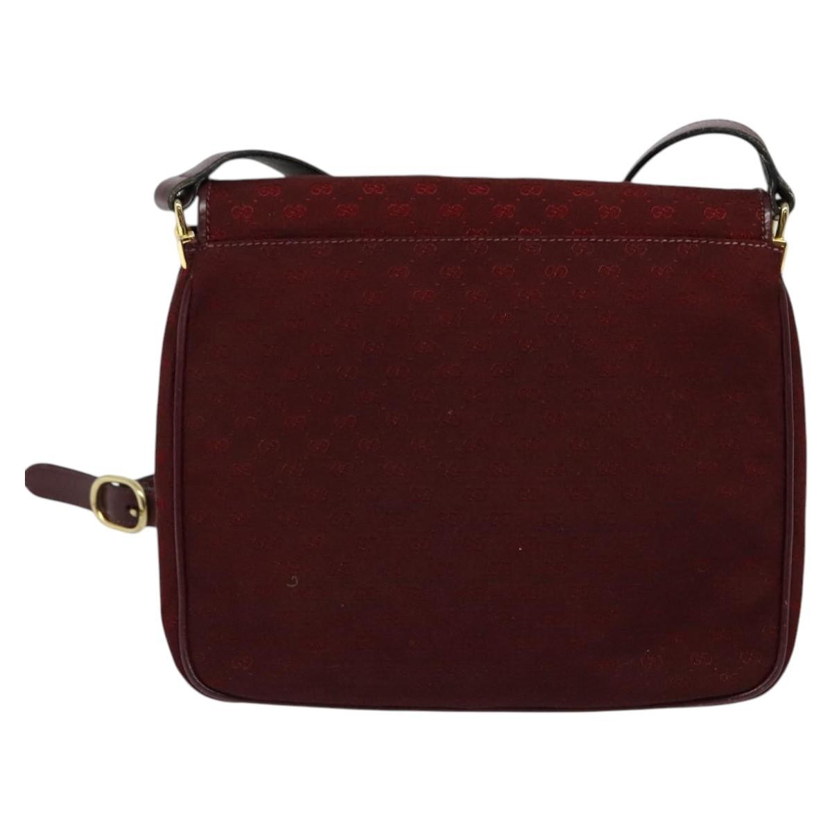 Gucci Gucci Micro GG Canvas Shoulder Bag Canvas Rood