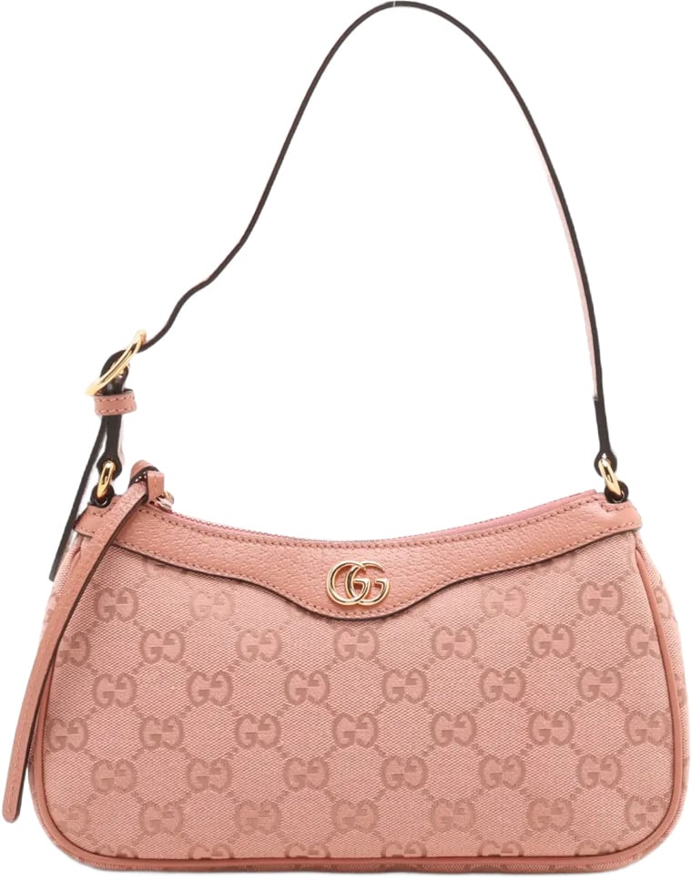 Gucci Gucci Micro GG Canvas Shoulder Bag Canvas Roze