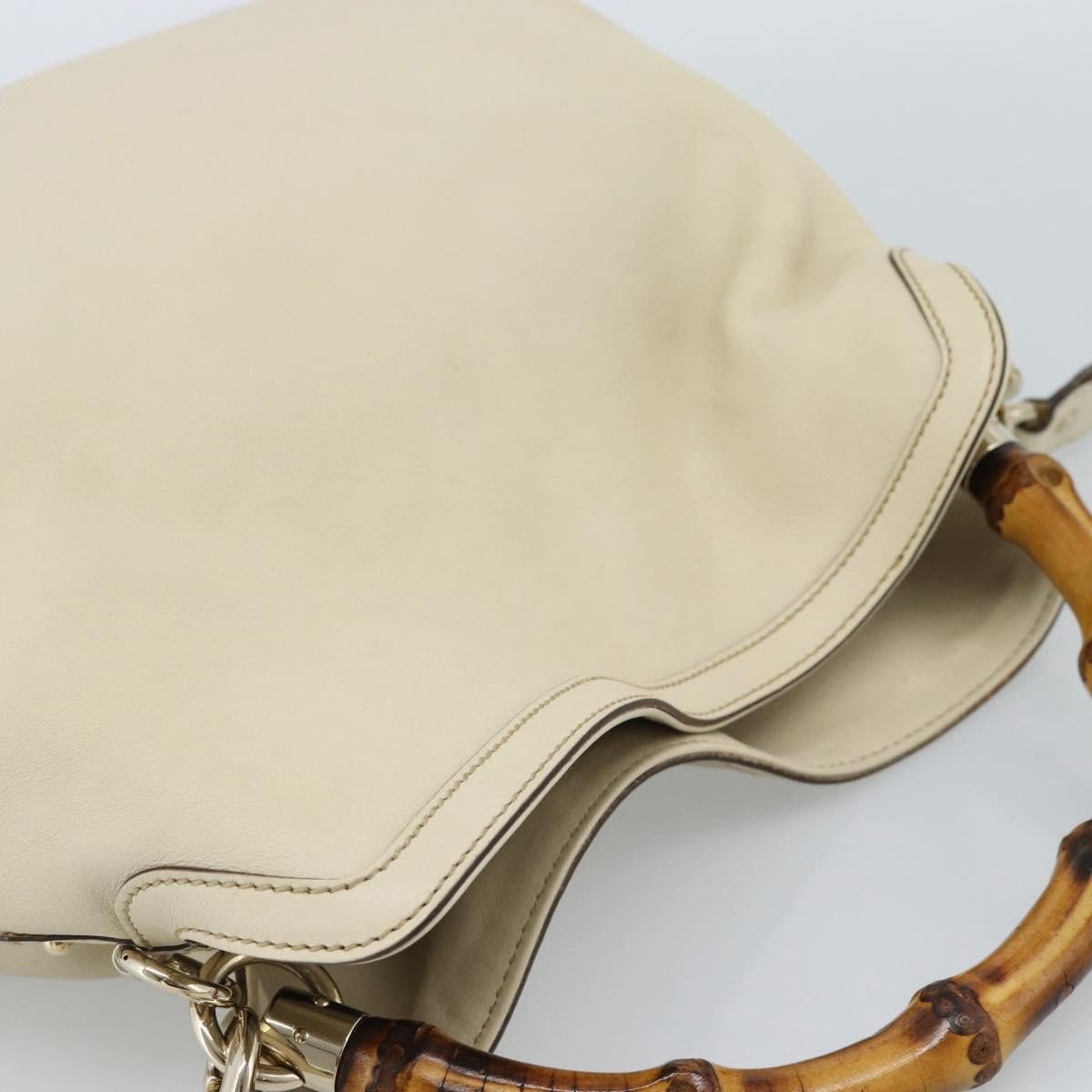 Gucci Gucci Vintage Convertible Bamboo Top Handle Bag Leather Large Divers