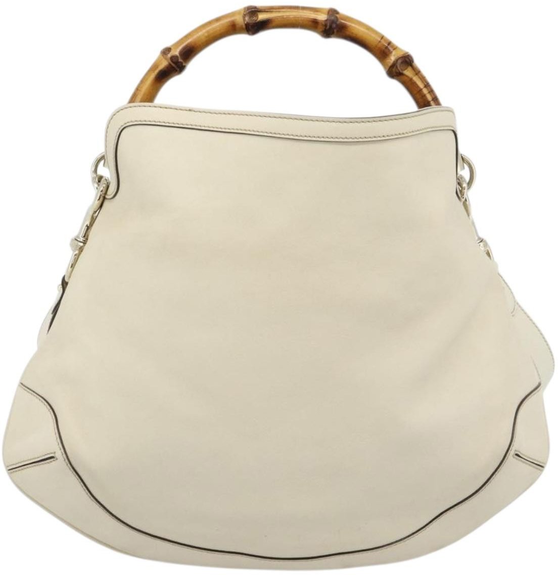 Gucci Gucci Vintage Convertible Bamboo Top Handle Bag Leather Large Divers