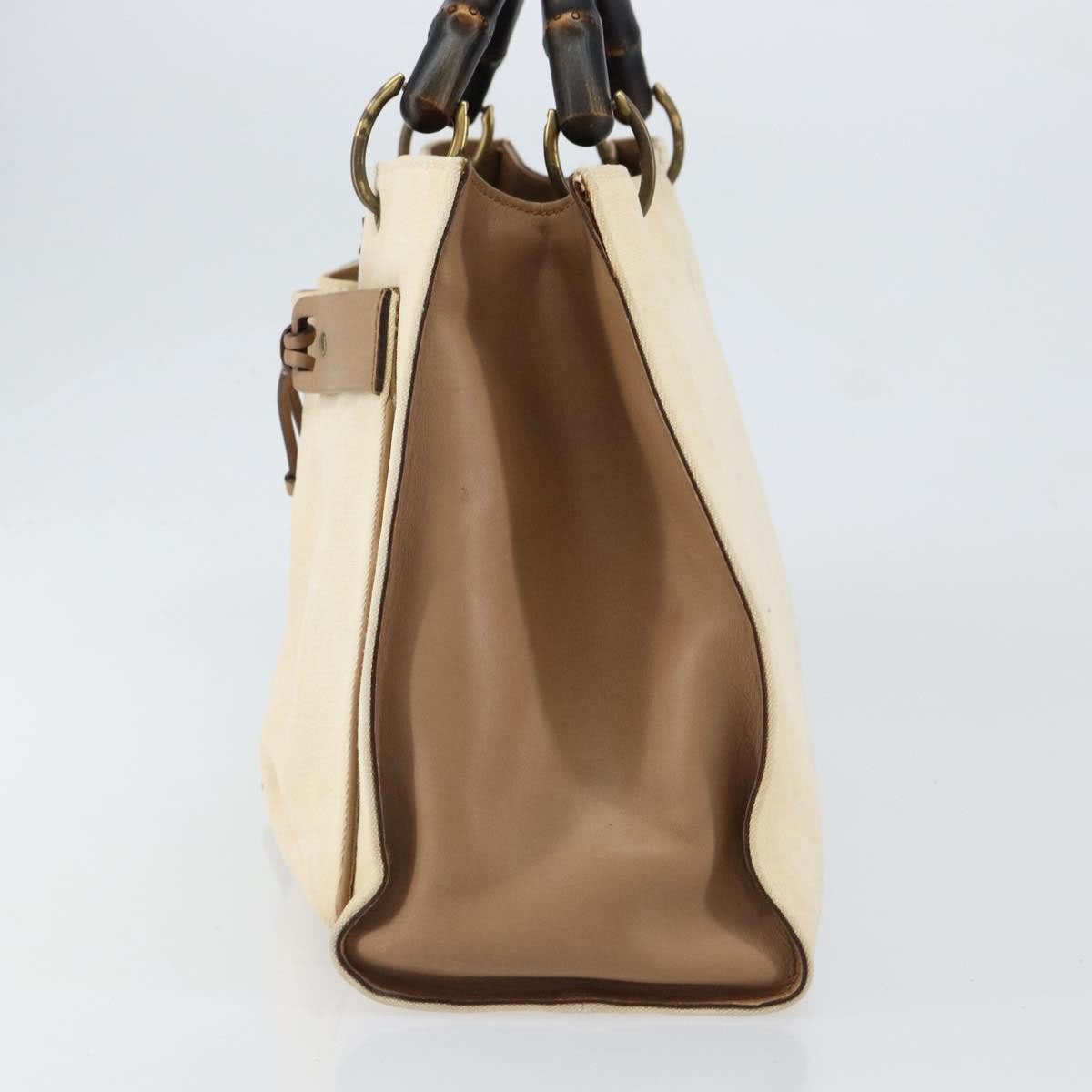 Gucci Gucci Bamboo Front Pocket Tote Canvas Divers