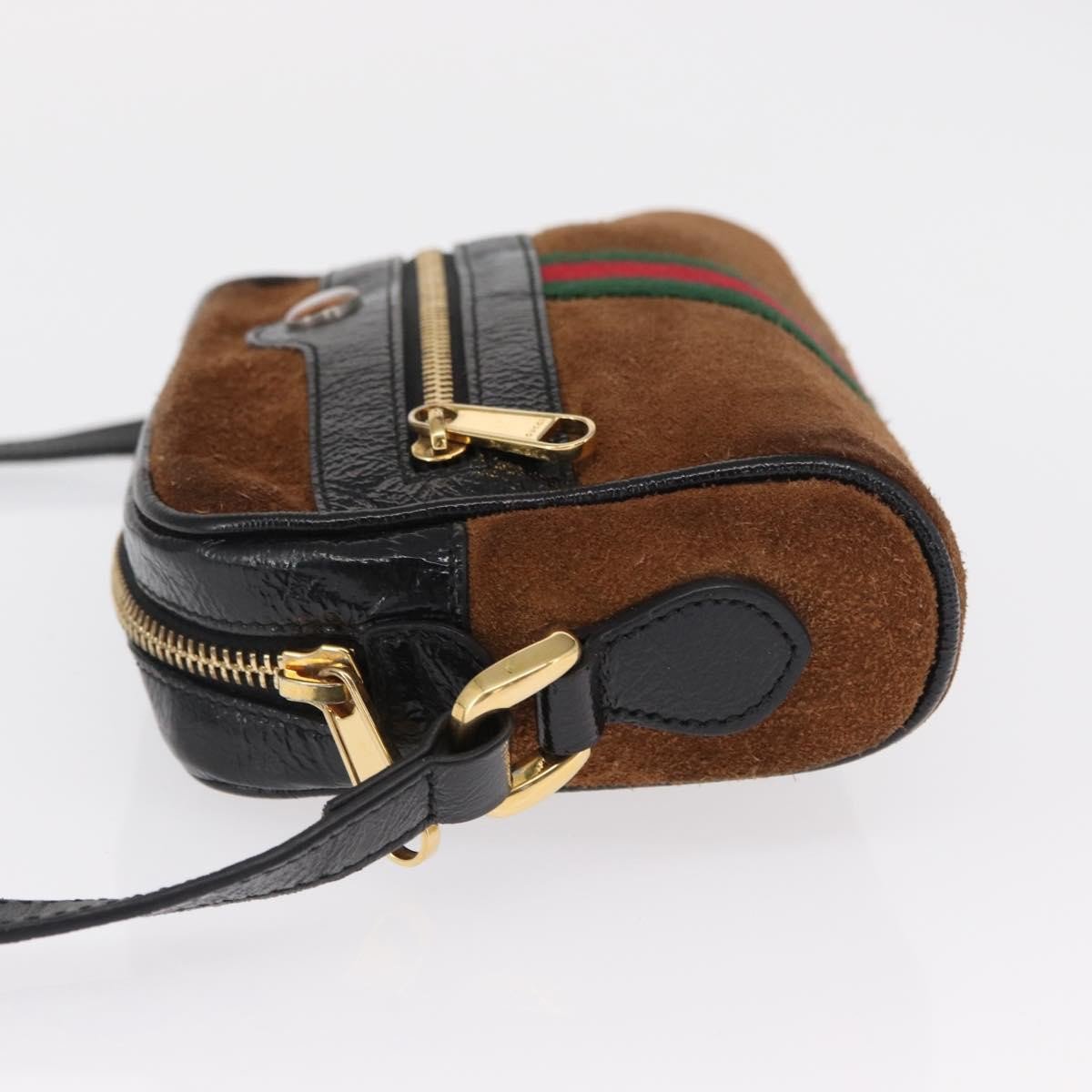 Gucci Ophidia Shoulder Bag Suede Small Bruin