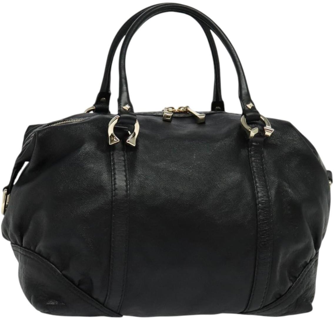 Gucci Gucci Nail Boston Bag Leather Large Zwart