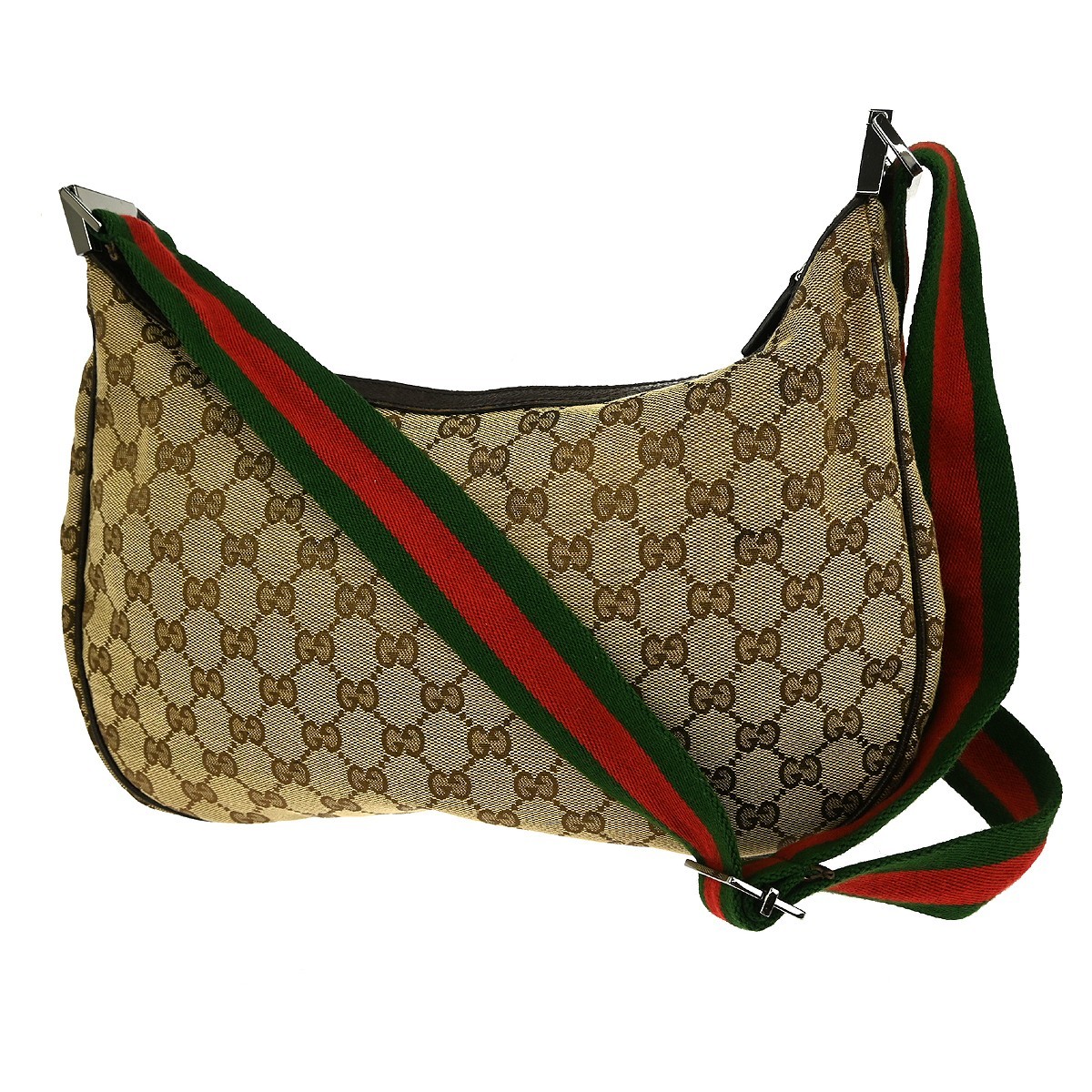 Gucci Gucci Vintage Ophidia Shoulder Bag GG Canvas Small Bruin