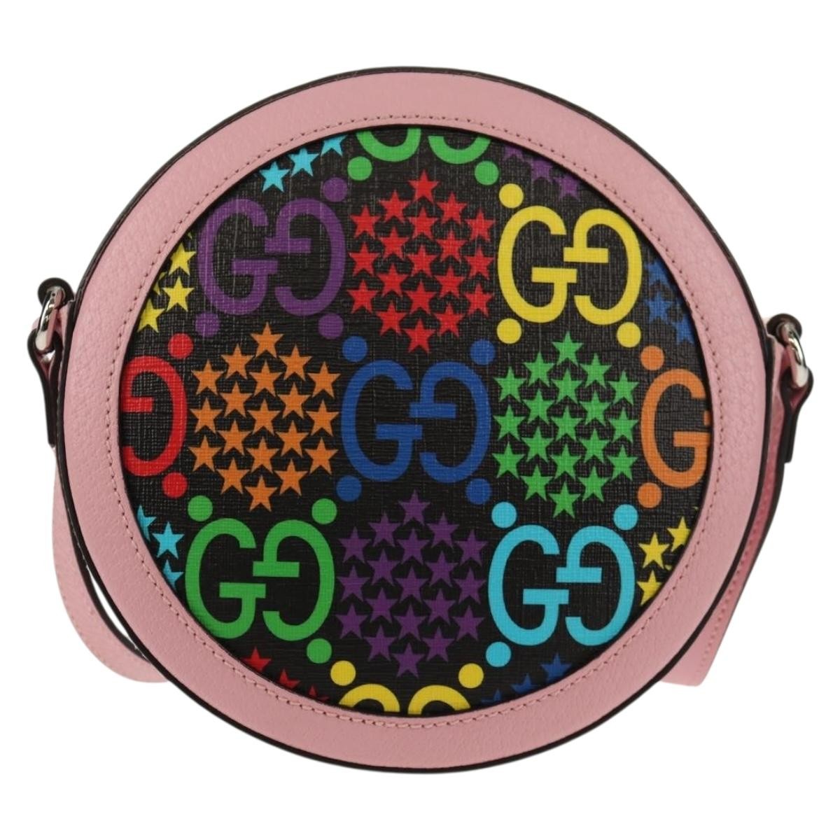 Gucci Round Shoulder Bag Psychedelic Print GG Coated Canvas Divers