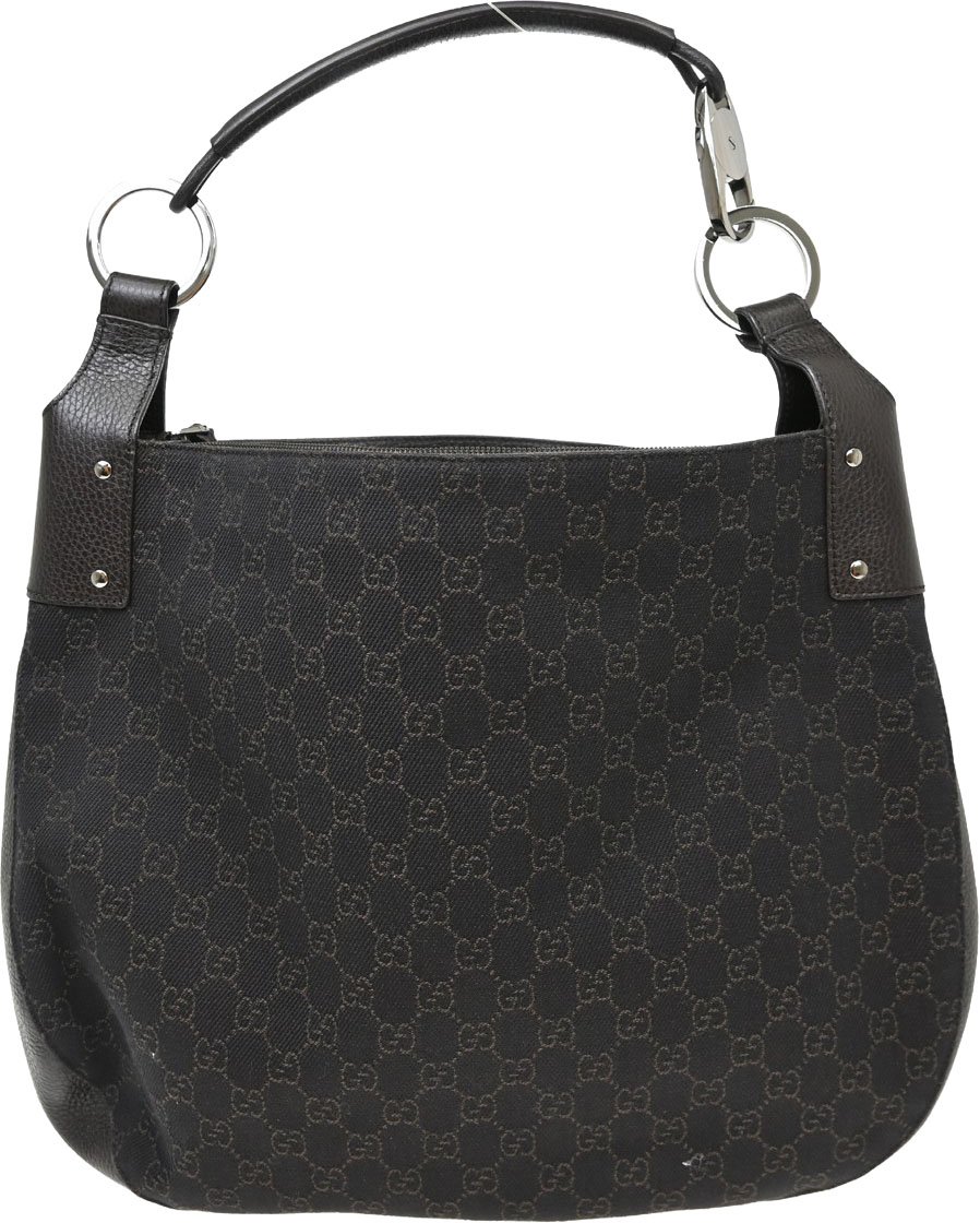 Gucci Vintage Ring Hobo Printed Velvet Small Bruin
