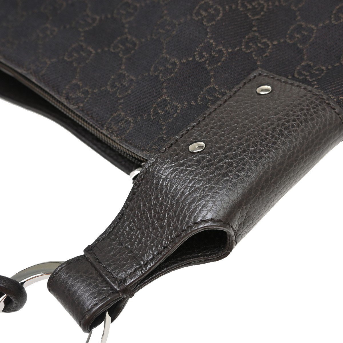 Gucci Vintage Ring Hobo Printed Velvet Small Bruin