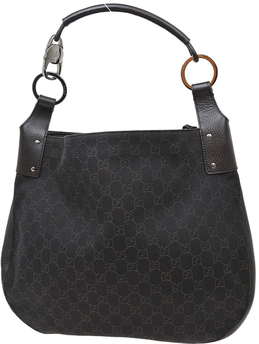 Gucci Vintage Ring Hobo Printed Velvet Small Bruin