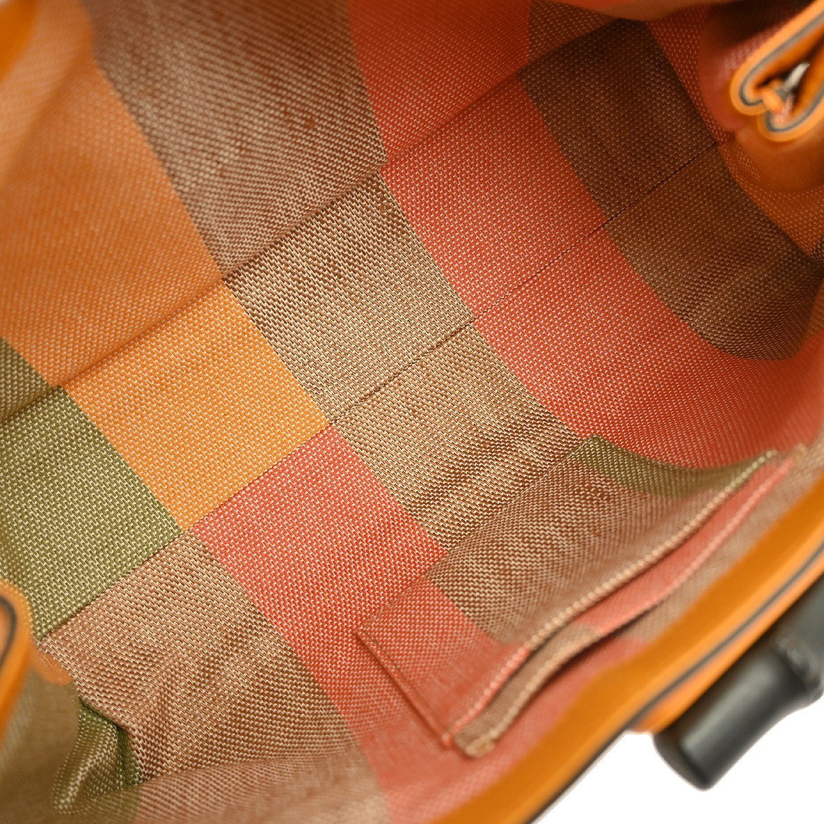Gucci Gucci 2-Way Bamboo Handle Shoulder Bag Python Oranje