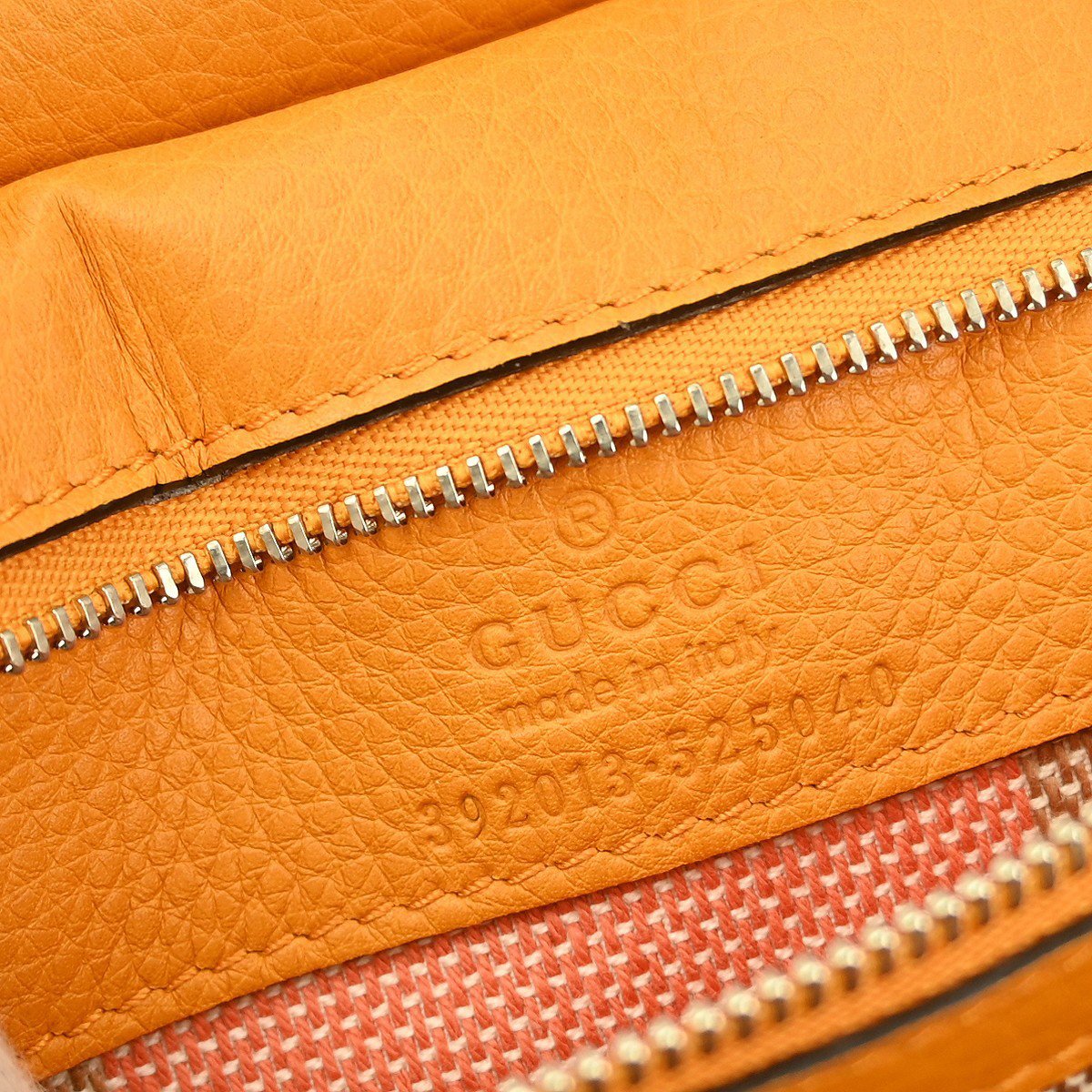 Gucci Gucci 2-Way Bamboo Handle Shoulder Bag Python Oranje