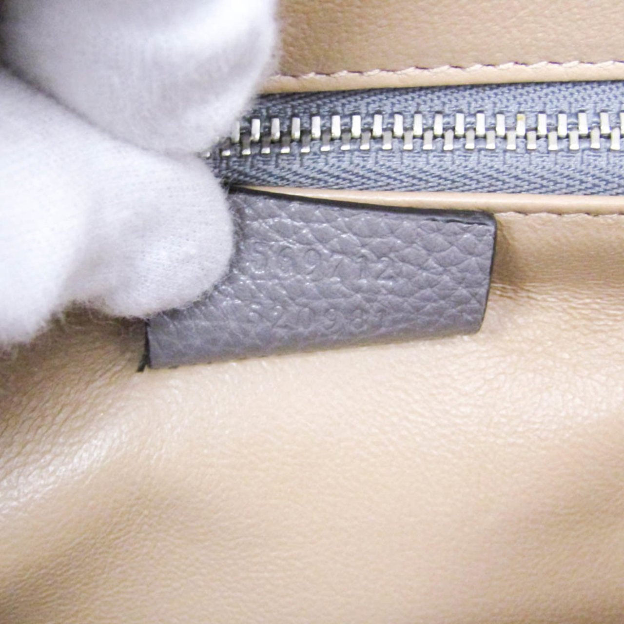 Gucci Zumi Top Handle Leather Medium Grijs