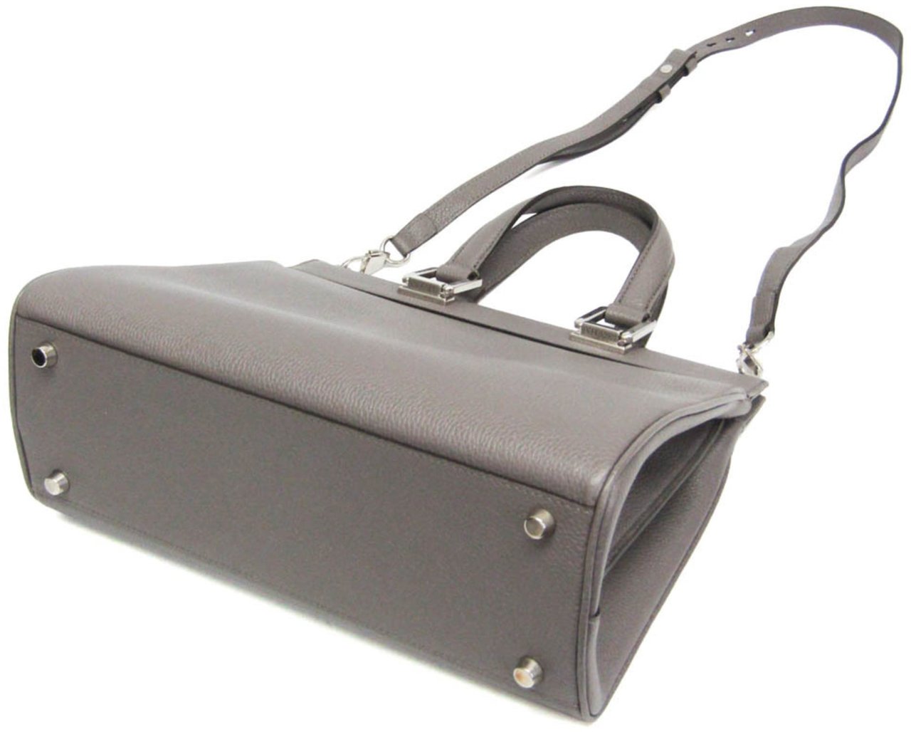 Gucci Zumi Top Handle Leather Medium Grijs
