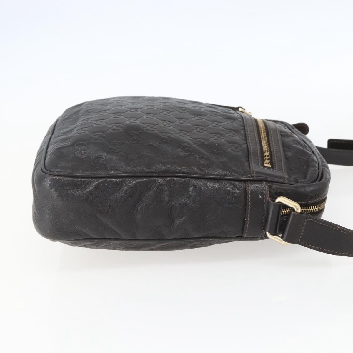 Gucci Gucci Front Zip Messenger Guccissima Leather Medium Bruin