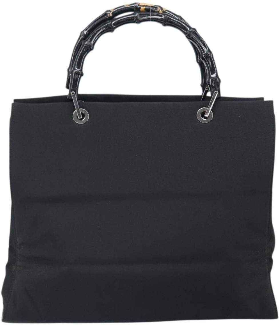 Gucci Gucci Bamboo tote bag Nylon Zwart