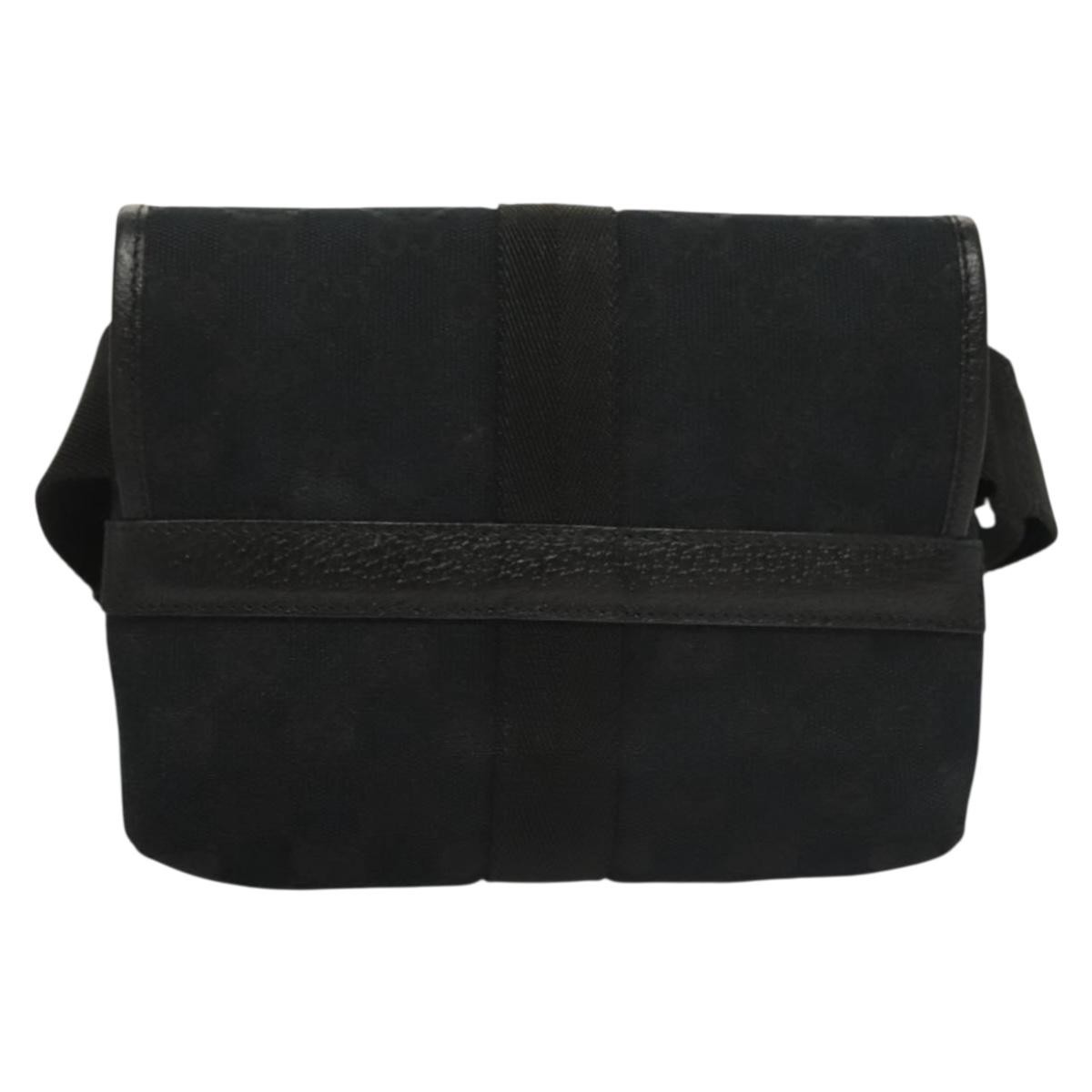 Gucci Gucci Buckle Belt Bag GG Canvas Mini Zwart