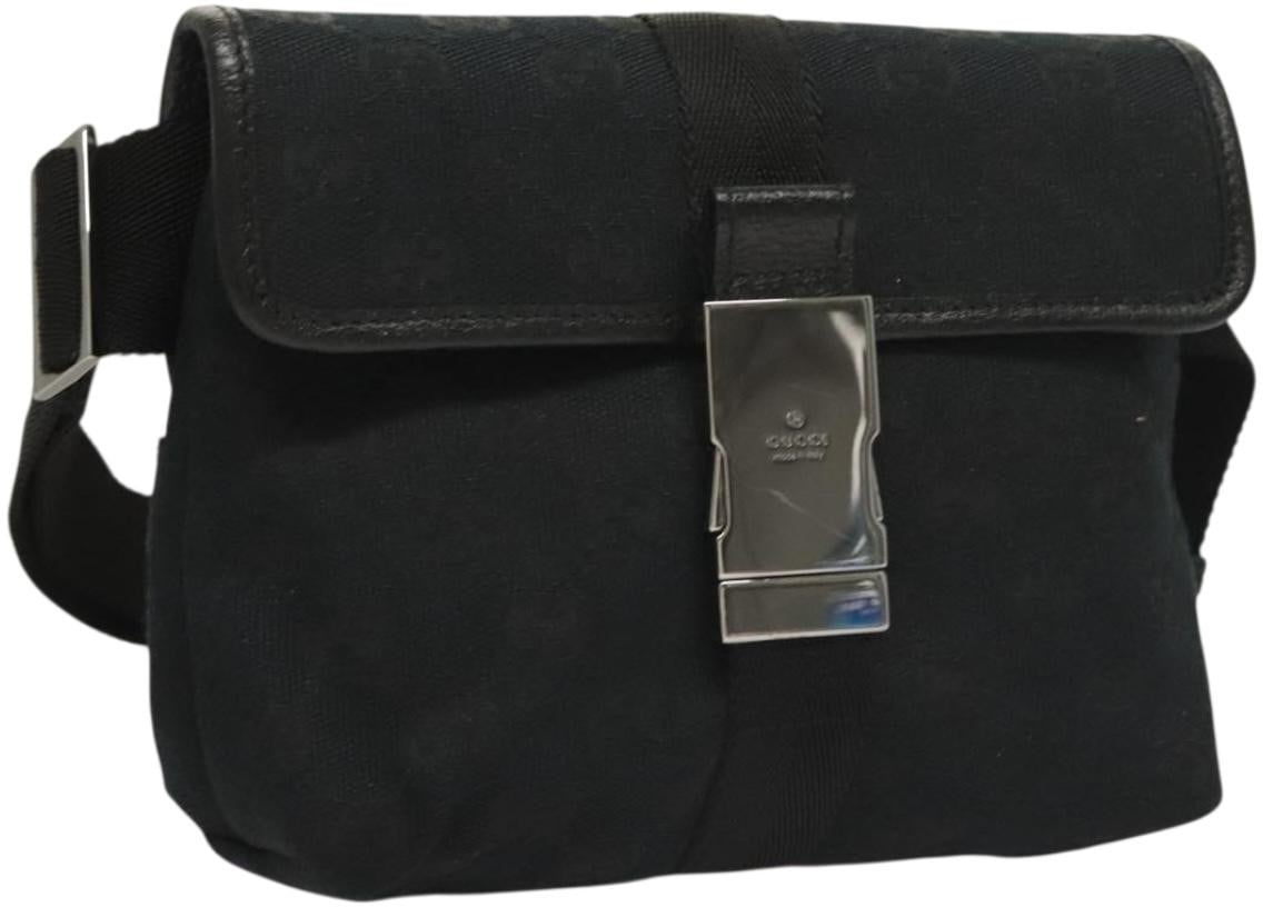 Gucci Gucci Buckle Belt Bag GG Canvas Mini Zwart