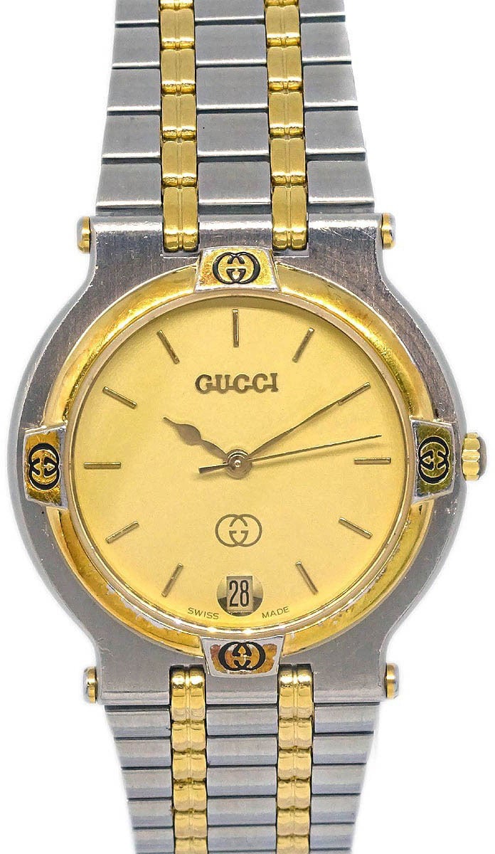 Gucci Gucci 9000l Quartz Watch Stainless Steel with Plated Metal 25 Divers