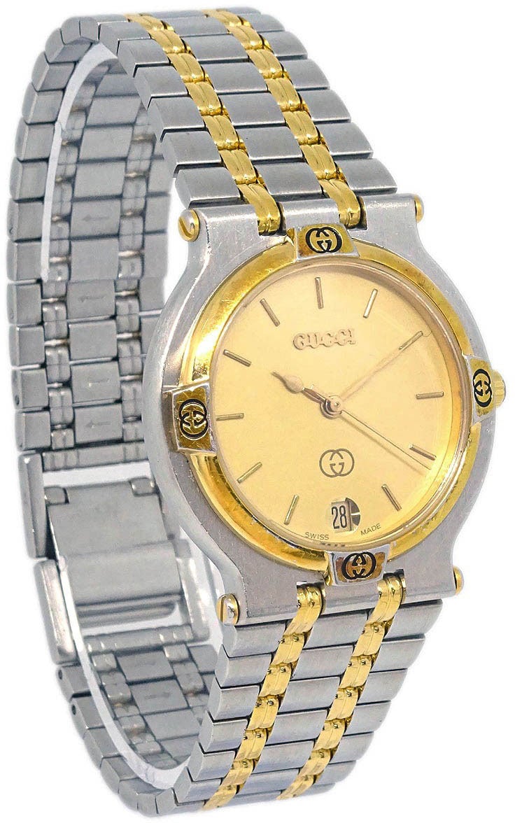 Gucci Gucci 9000l Quartz Watch Stainless Steel with Plated Metal 25 Divers