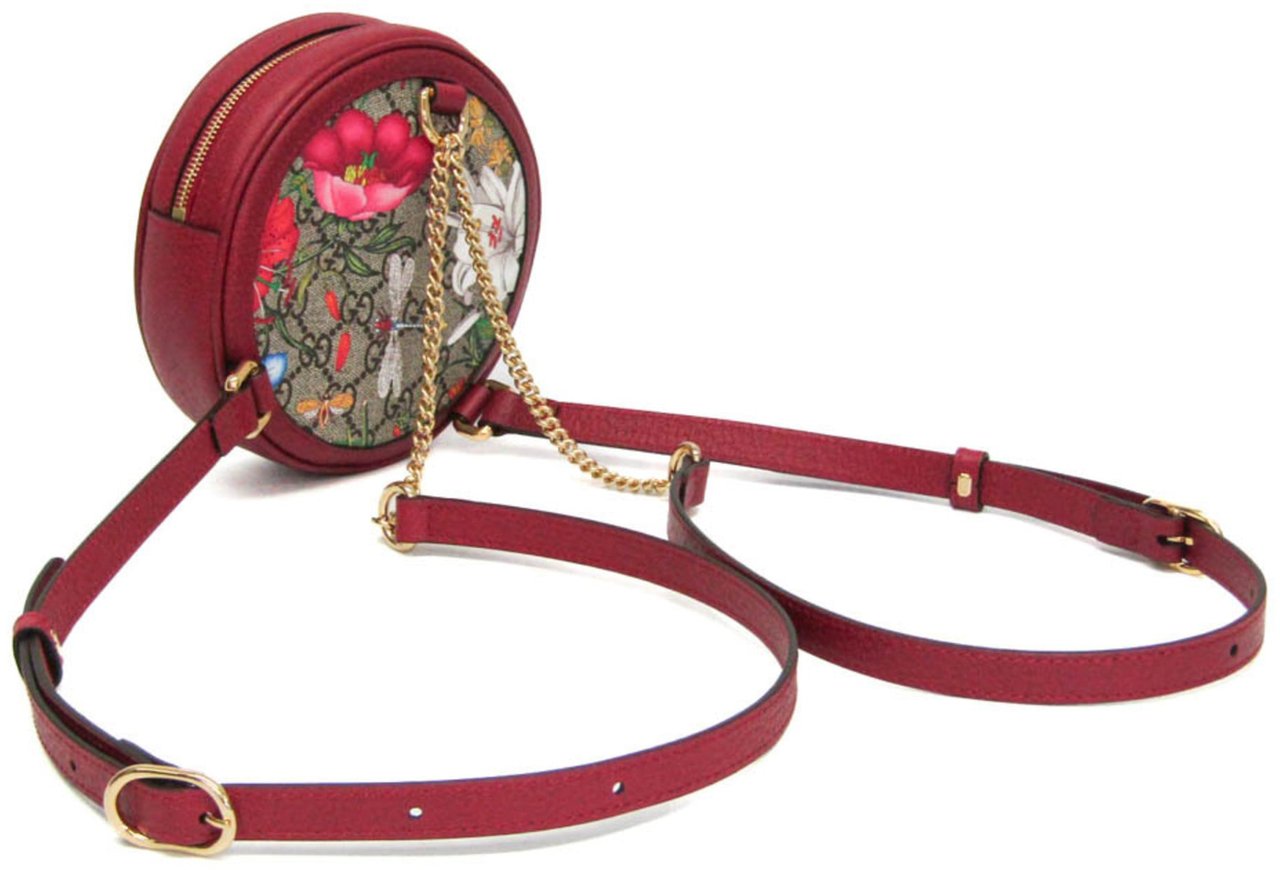 Gucci Ophidia Round Backpack Flora GG Coated Canvas Mini Divers