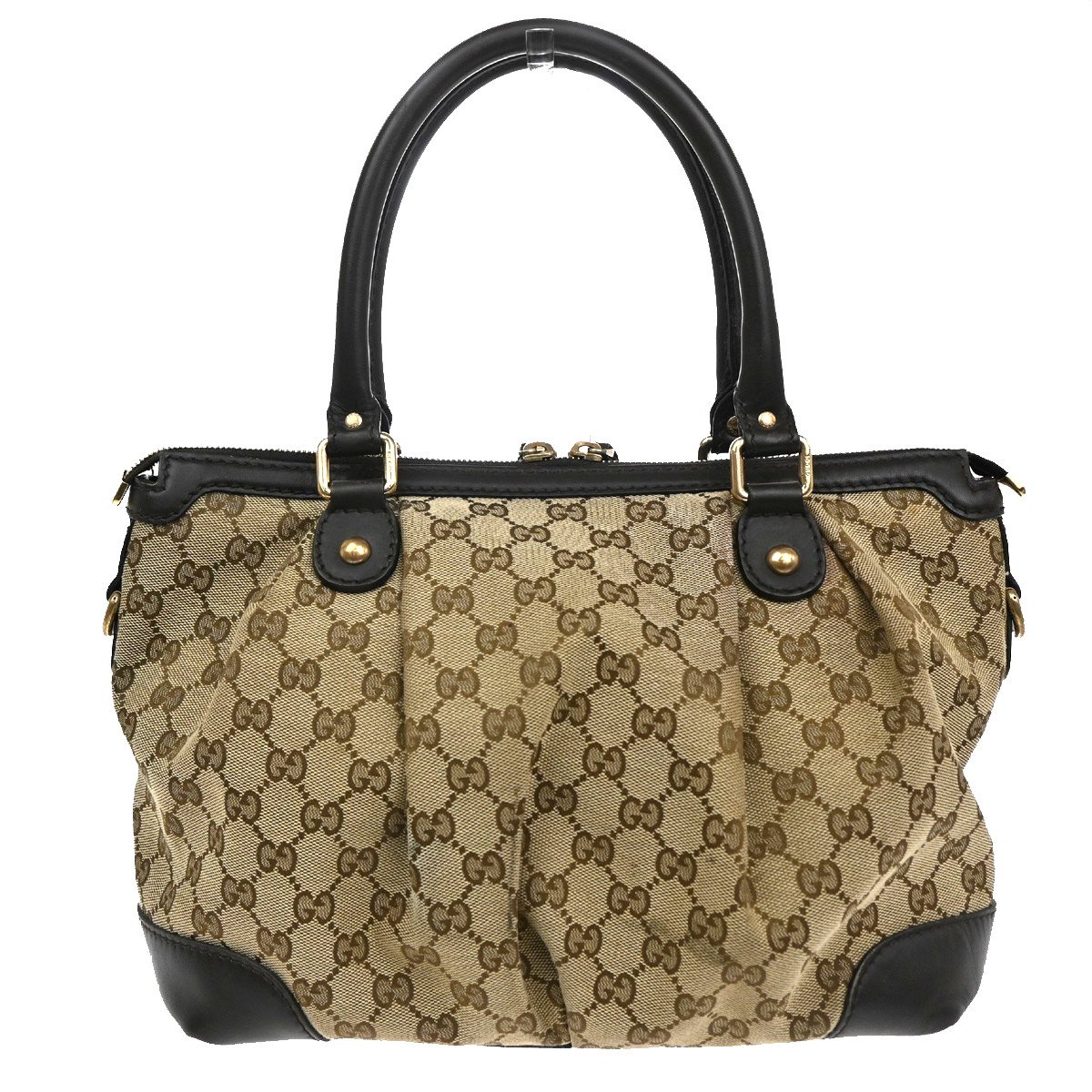 Gucci Gucci Sukey Top Handle Tote GG Canvas Medium Bruin