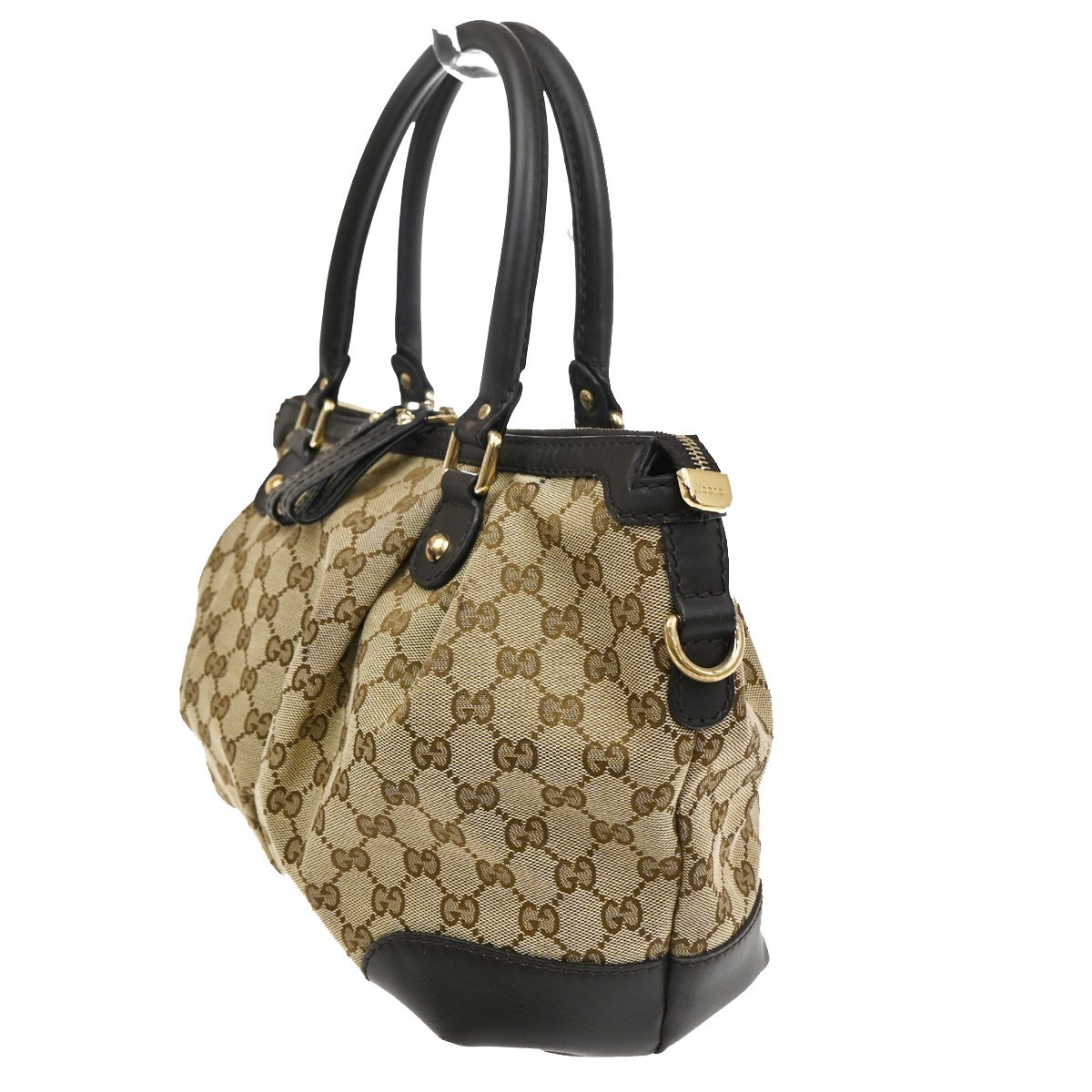 Gucci Gucci Sukey Top Handle Tote GG Canvas Medium Bruin