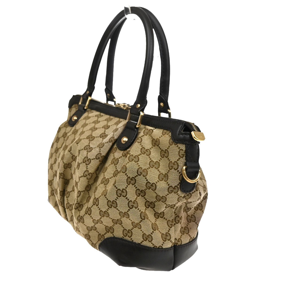 Gucci Gucci Sukey Top Handle Tote GG Canvas Medium Bruin