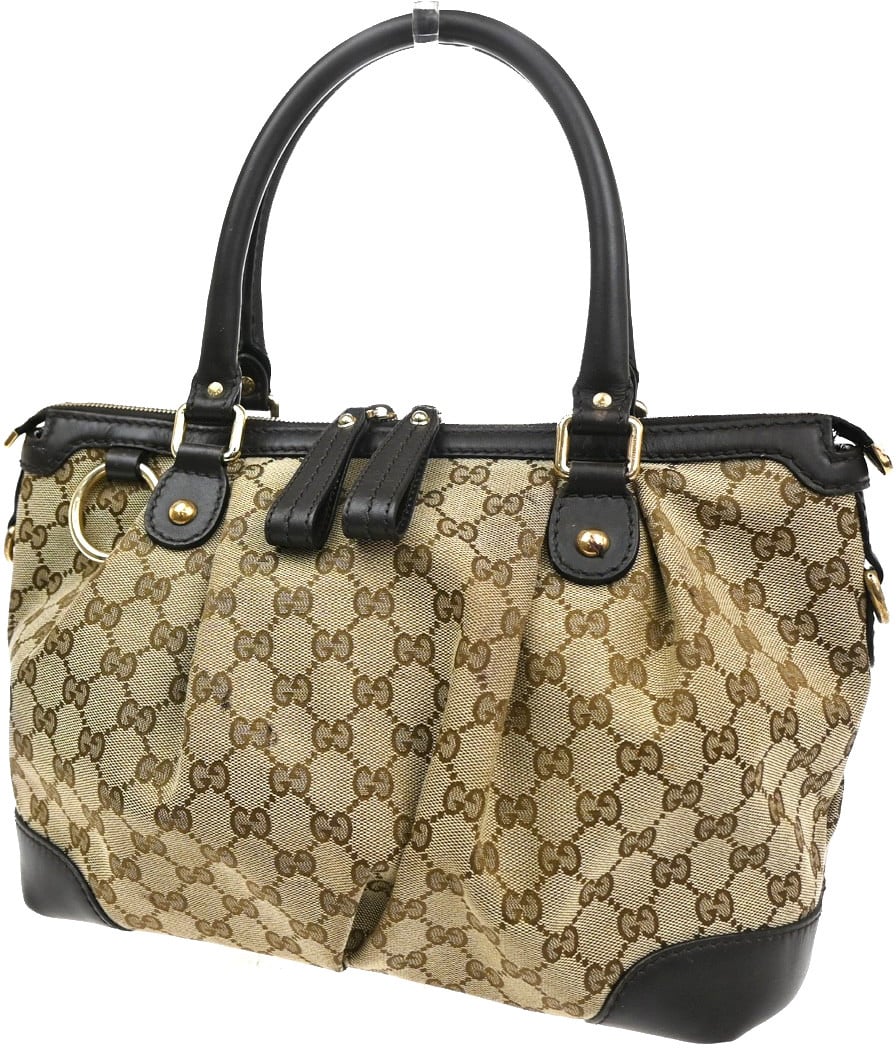 Gucci Gucci Sukey Top Handle Tote GG Canvas Medium Bruin